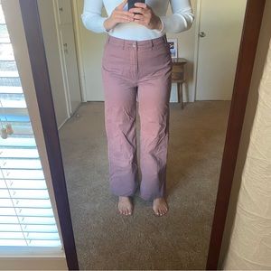 Old Navy Mauve Wide Leg Extra High Rise Chino Pants Size Women's 6